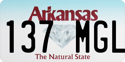 AR license plate 137MGL