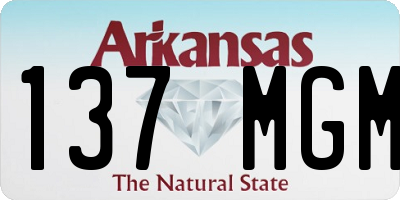 AR license plate 137MGM