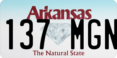 AR license plate 137MGN