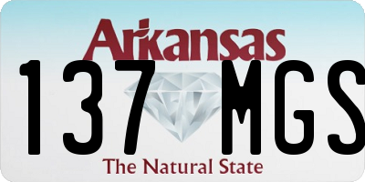 AR license plate 137MGS