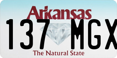 AR license plate 137MGX