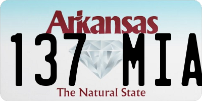 AR license plate 137MIA