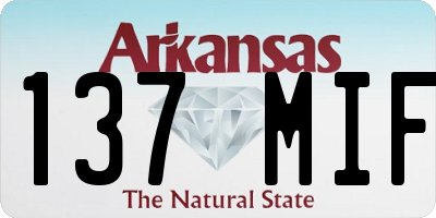 AR license plate 137MIF