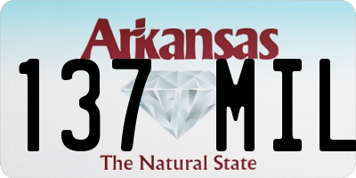 AR license plate 137MIL