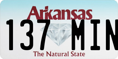 AR license plate 137MIN
