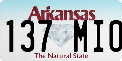 AR license plate 137MIO