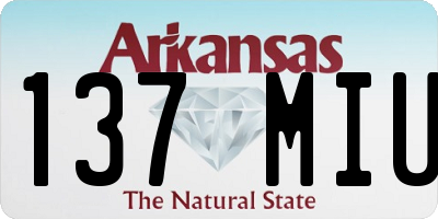 AR license plate 137MIU