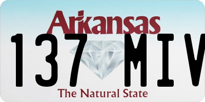 AR license plate 137MIV
