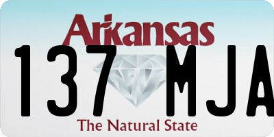 AR license plate 137MJA