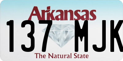 AR license plate 137MJK