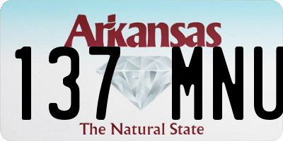AR license plate 137MNU