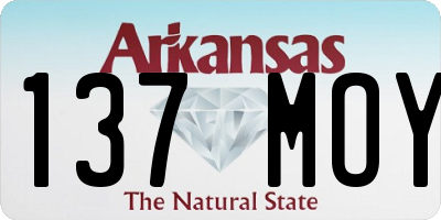 AR license plate 137MOY