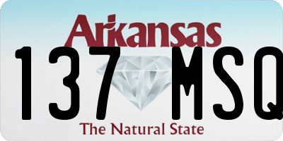 AR license plate 137MSQ