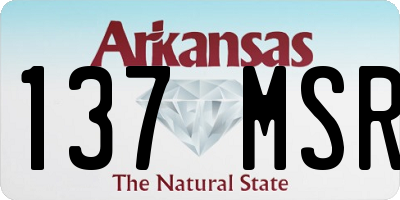 AR license plate 137MSR