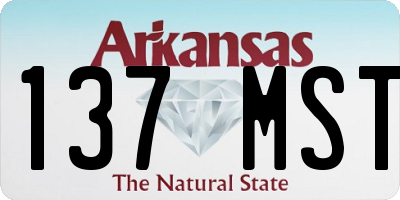 AR license plate 137MST