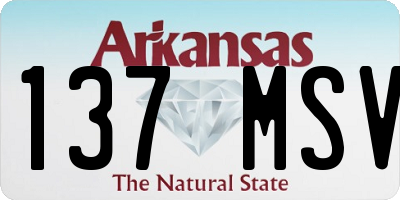 AR license plate 137MSV