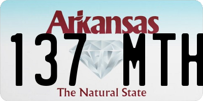 AR license plate 137MTH