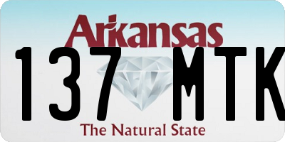 AR license plate 137MTK