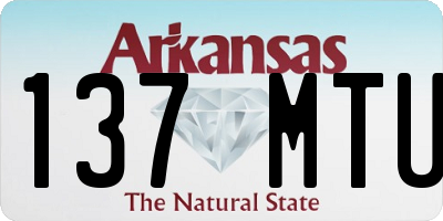 AR license plate 137MTU