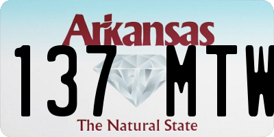 AR license plate 137MTW
