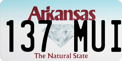 AR license plate 137MUI
