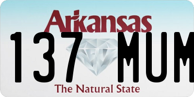 AR license plate 137MUM