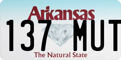 AR license plate 137MUT