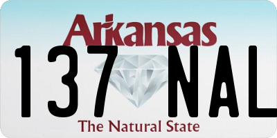 AR license plate 137NAL