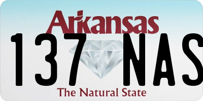 AR license plate 137NAS