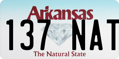 AR license plate 137NAT