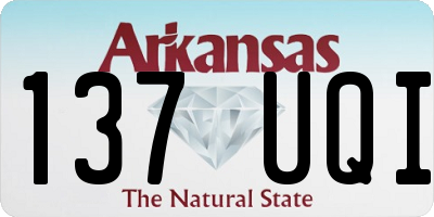 AR license plate 137UQI