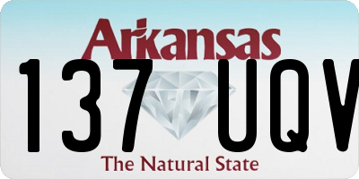 AR license plate 137UQV