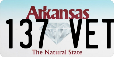 AR license plate 137VET