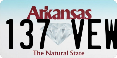 AR license plate 137VEW