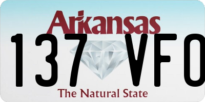 AR license plate 137VFO