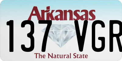 AR license plate 137VGR