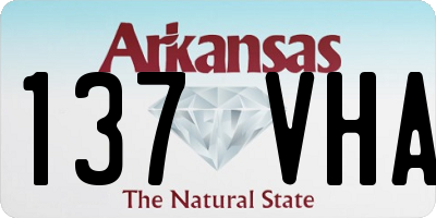 AR license plate 137VHA