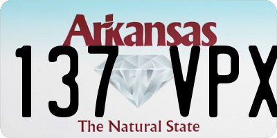 AR license plate 137VPX