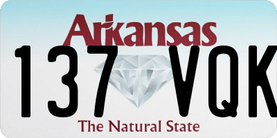 AR license plate 137VQK