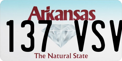AR license plate 137VSV