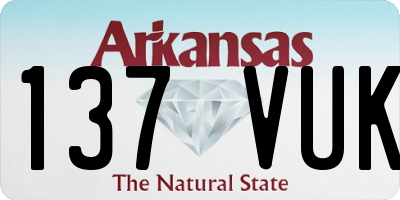 AR license plate 137VUK