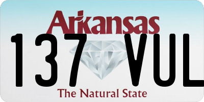 AR license plate 137VUL
