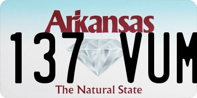 AR license plate 137VUM