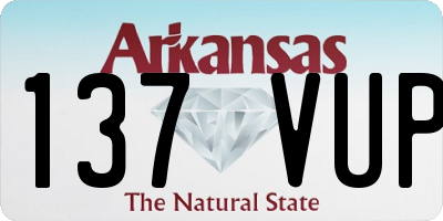 AR license plate 137VUP