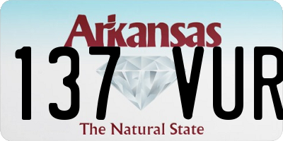 AR license plate 137VUR