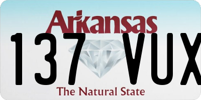 AR license plate 137VUX