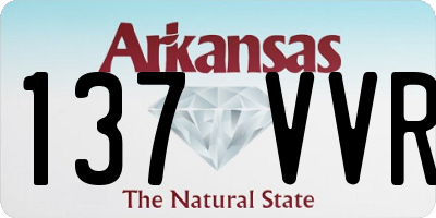 AR license plate 137VVR
