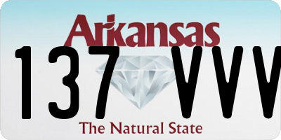 AR license plate 137VVV
