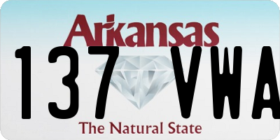 AR license plate 137VWA