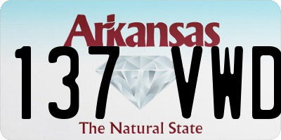 AR license plate 137VWD